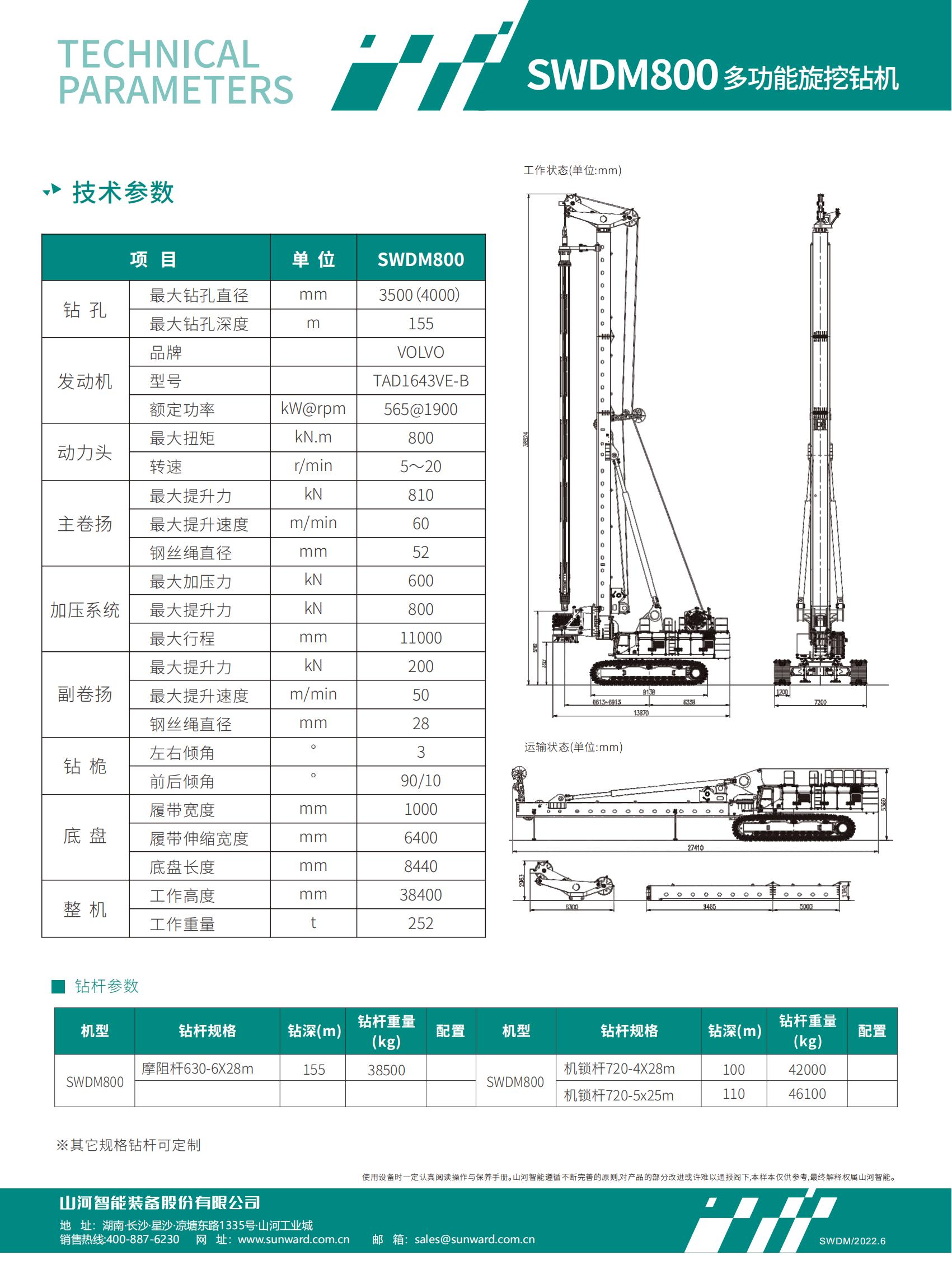 SWDM800 超大型多功能旋挖鉆機